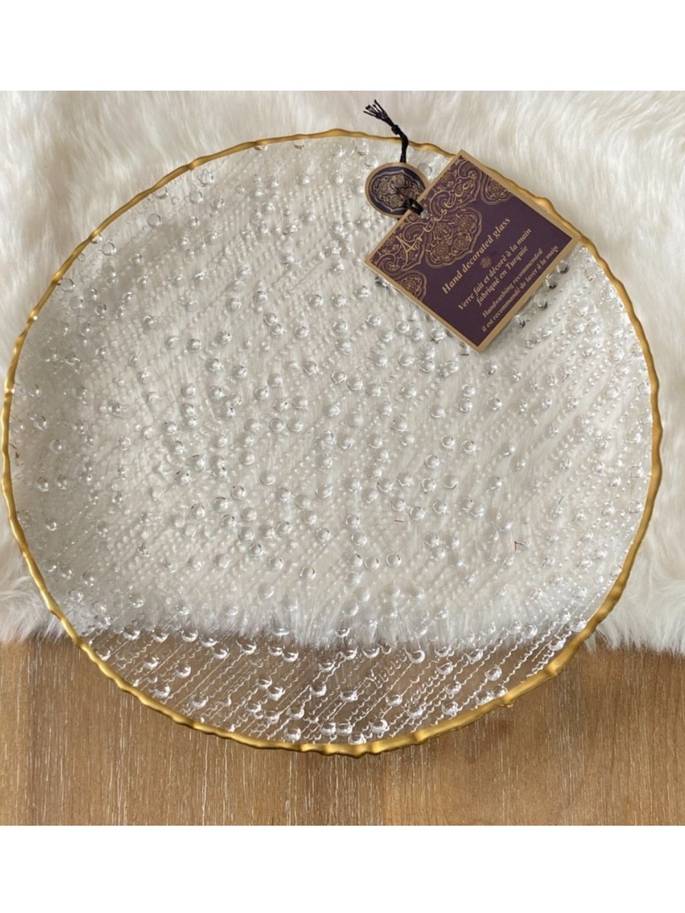 Artistic Accents Glass Bubble
Dinner Plates set 4